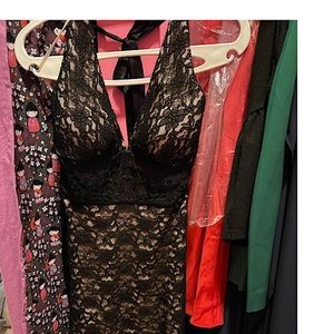 White House Black Market Lace Halter Dress NEW